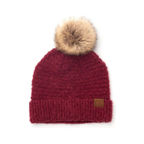 CC Ultra Soft Fur Pom Beanie