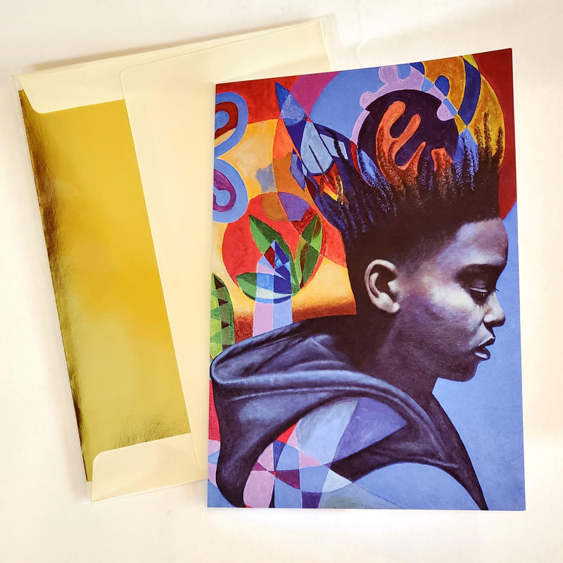 Adiva Naturals 'YOUNG CONTEMPLATION' S. Ross Browne Greeting Card: 5x7 Frame Ready Art