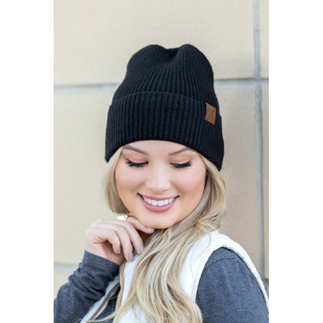 CC Fine Yarn Cuff Beanie