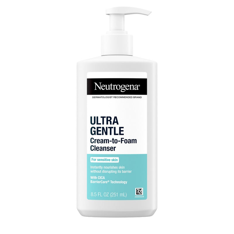 Neutrogena Neutrogena Ultra Gentle Cream-to-Foam Face Cleanser - Fragrance Free - 8.5 Fl Oz Facial Cleansers