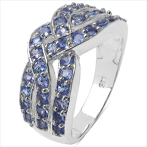 Bids.com 1.26 Carat Genuine Tanzanite .925 Sterling Silver Ring Rings
