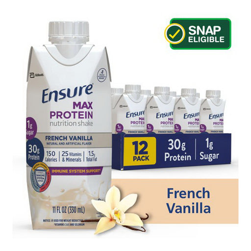 Ensure Ensure Max Protein Nutrition Shake French Vanilla Ready-to-Drink 11 Fl Oz Bottle Nutrition Drinks & Shakes