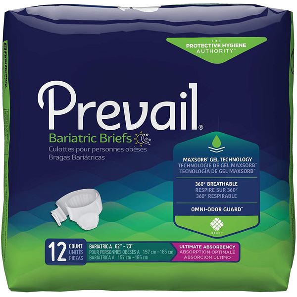 Prevail Prevail First Quality, Unisex Adult Incontinence Brief, Count Of 12 Bicycle Shorts & Briefs