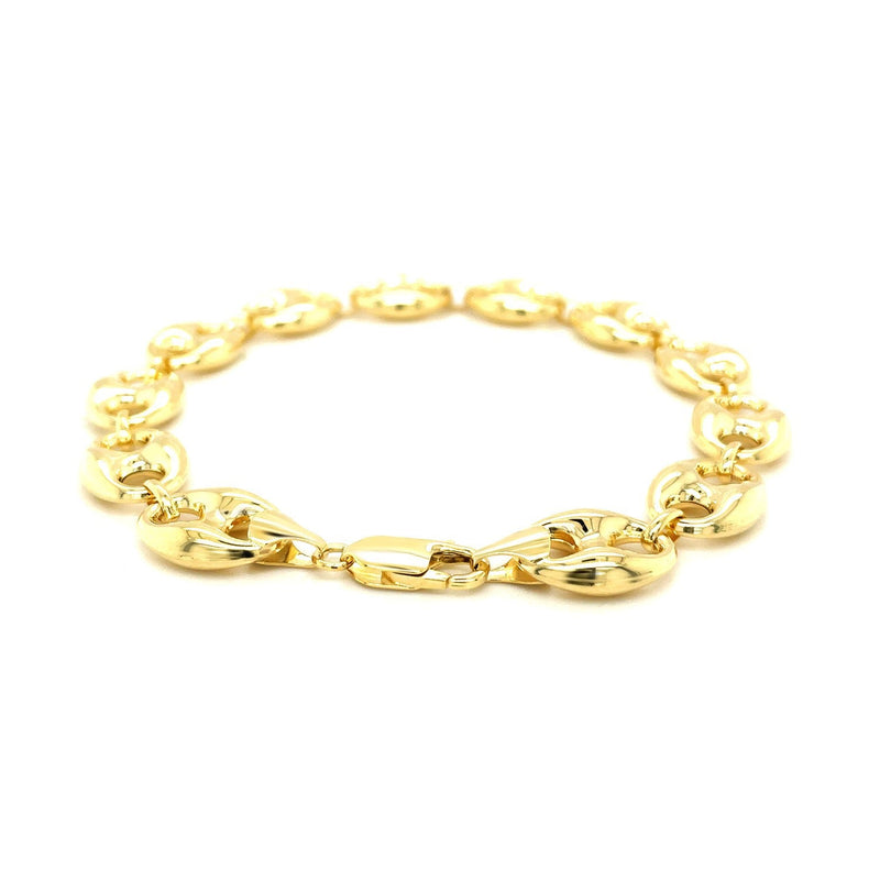 Bids.com 11.0mm 14k Yellow Gold Puffed Mariner Link Bracelet Bracelets
