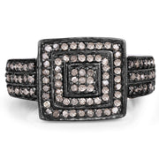 Bids.com 0.42 Carat Genuine Champagne Diamond .925 Sterling Silver Ring Rings