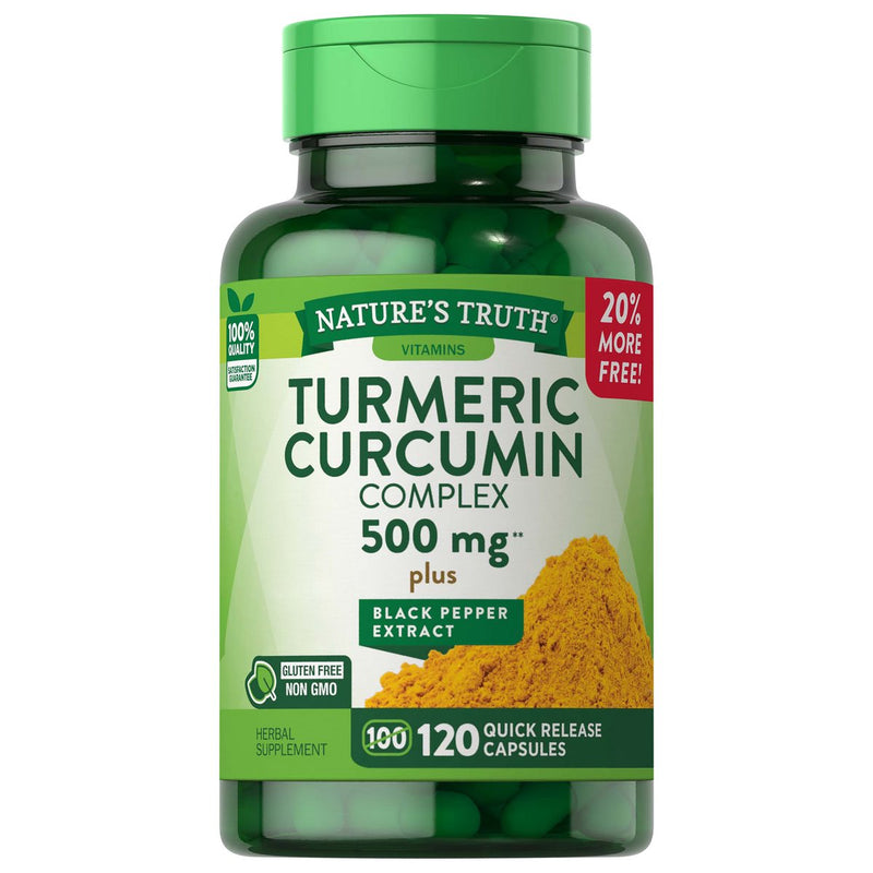Nature's Truth Nature's Truth Turmeric Curcumin Complex, Plus Black Pepper Extract, 500 Mg, Quick Release Capsules Vitamins & Supplements