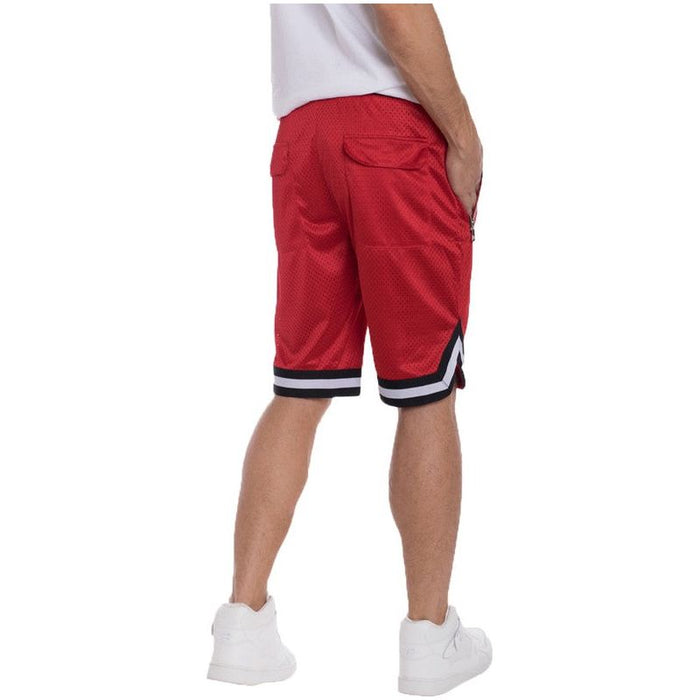 STRIPED BAND SOLID BASKETBALL SHORTS