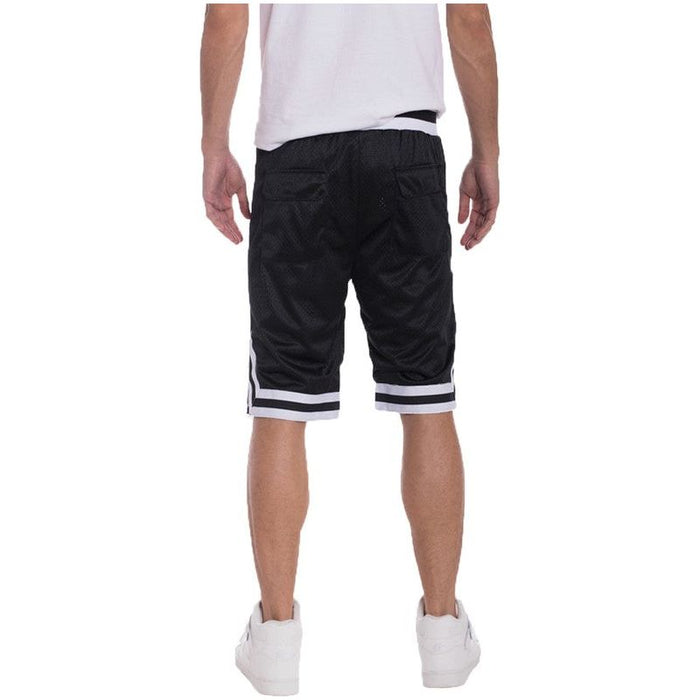 STRIPED BAND SOLID BASKETBALL SHORTS