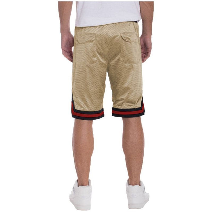 STRIPED BAND SOLID BASKETBALL SHORTS