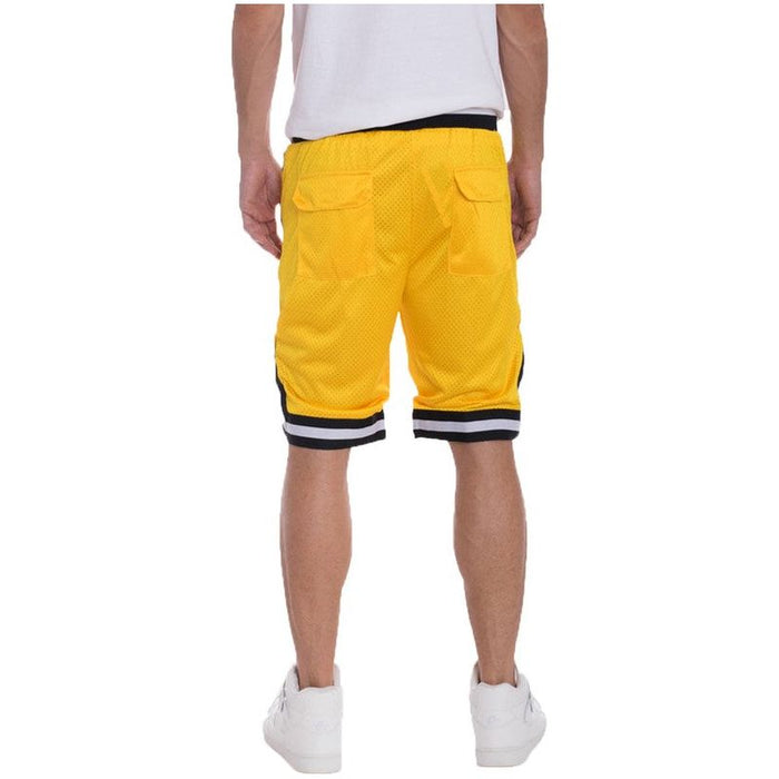 STRIPED BAND SOLID BASKETBALL SHORTS