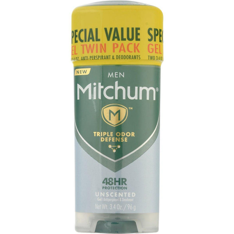 Mitchum Mitchum Antiperspirant & Deodorant, Gel, Special Value, Men, Unscented, Twin Pack Deodorant