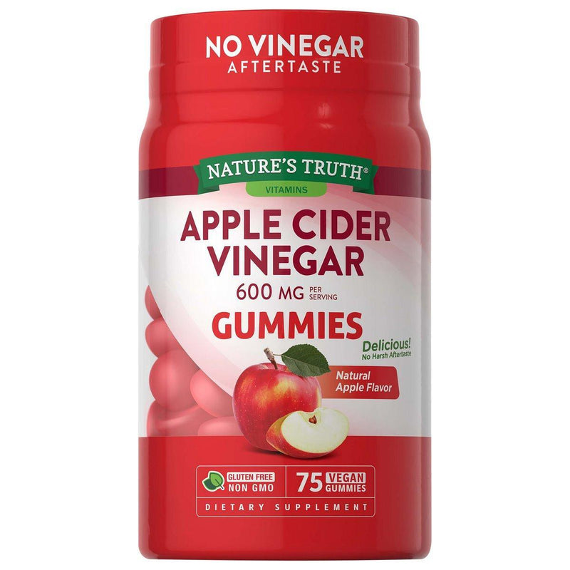 Nature's Truth Nature's Truth Apple Cider Vinegar, Natural Apple, 200 Mg, 75 Vegan Gummies Vitamins & Supplements