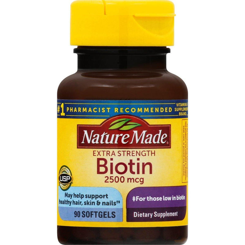 Nature Made Nature Made Biotin, 2500 Mcg, Extra Strength, Softgels Vitamins & Supplements