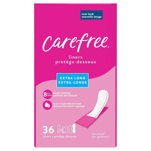 Carefree Carefree Acti-Fresh Body Shape Extra Long Liners To Go 36 Pantiliners Feminine Pads & Protectors Plum