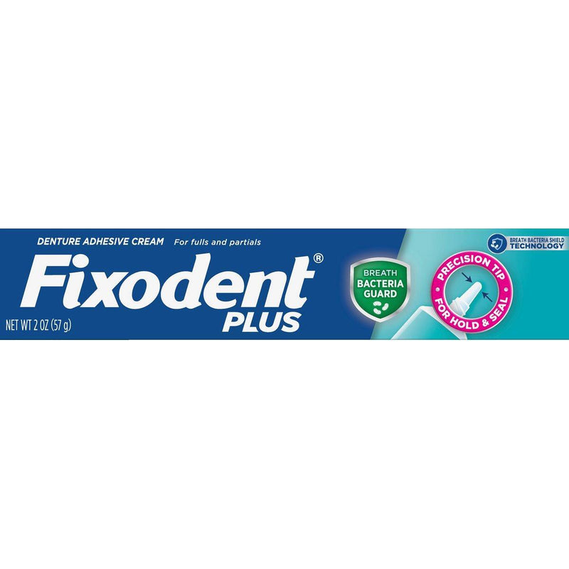 Fixodent Fixodent Plus Precisi & Seal, Breath Bacteria Guard Denture Adhesive Cream, 2 Oz Denture Adhesives