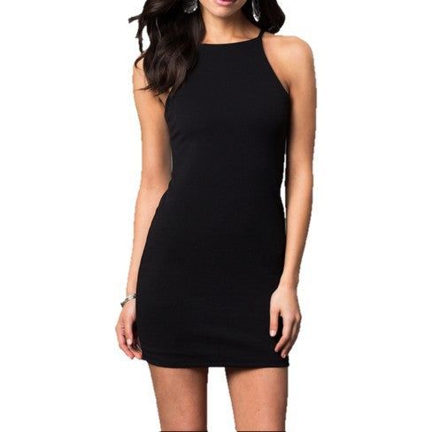 JUNIORS ROUND NECK MINI DRESS