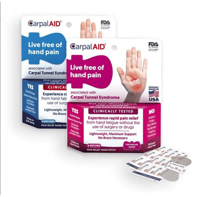 ब्रांड CarpalAid ब्रांड CarpalAid Pain Relief Hand Patch - 6 Patches For Larger Hands