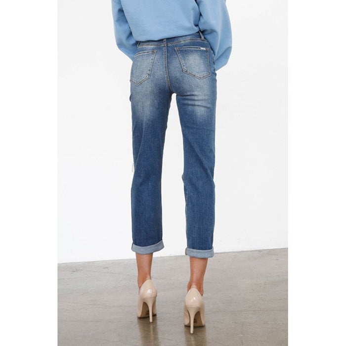 High Rise Girlfriend Jeans