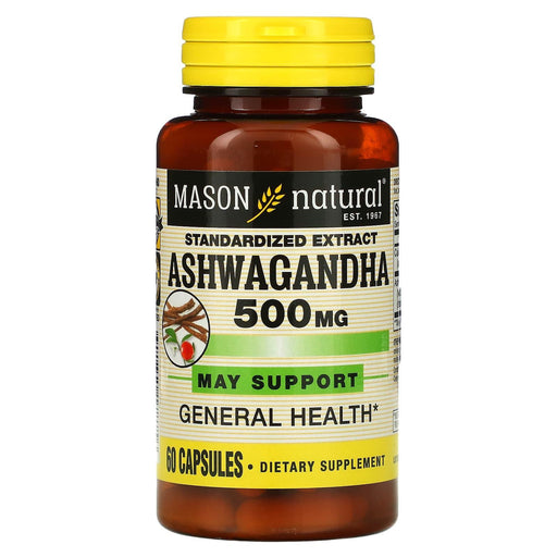 Mason Natural Mason Natural Ashwagandha Standardized Extract 500 Mg Capsules Vitamins & Supplements