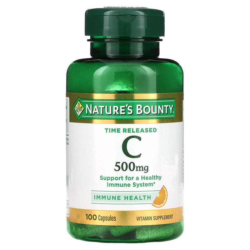 Nature's Bounty Nature's Bounty Vitamin C Time Release Capsules 500 Mg Vitamins & Supplements White Smoke
