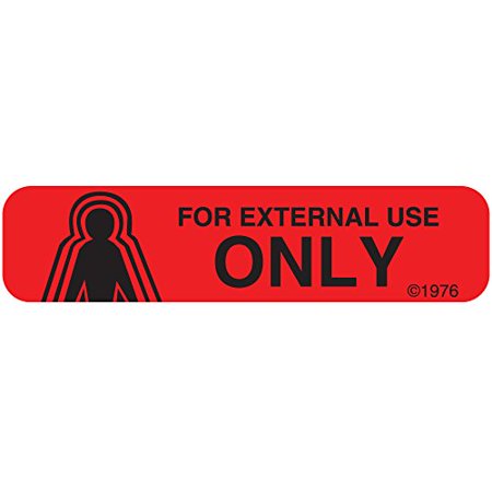 Pharmex Pharmex Warning Label 1-11g English'for External Use Only' 1000's Labels & Tags