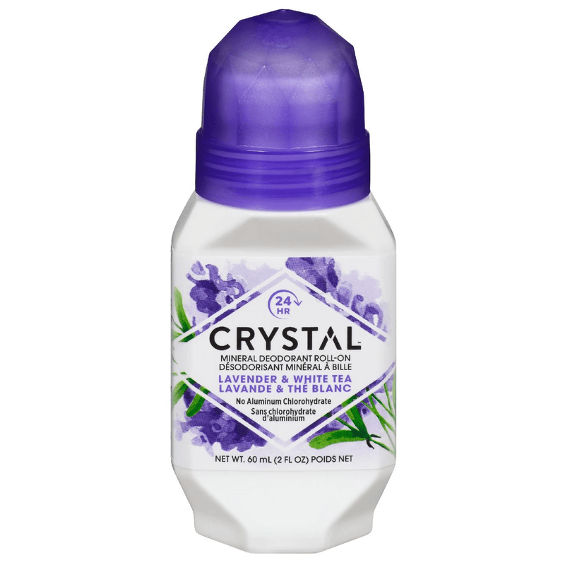 Crystal Crystal Essence Mineral Roll On Deodorant, Lavender & White Tea, 2.25 Fl. Oz Deodorant