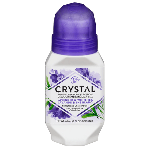 Crystal Crystal Essence Mineral Roll On Deodorant, Lavender & White Tea, 2.25 Fl. Oz Deodorant
