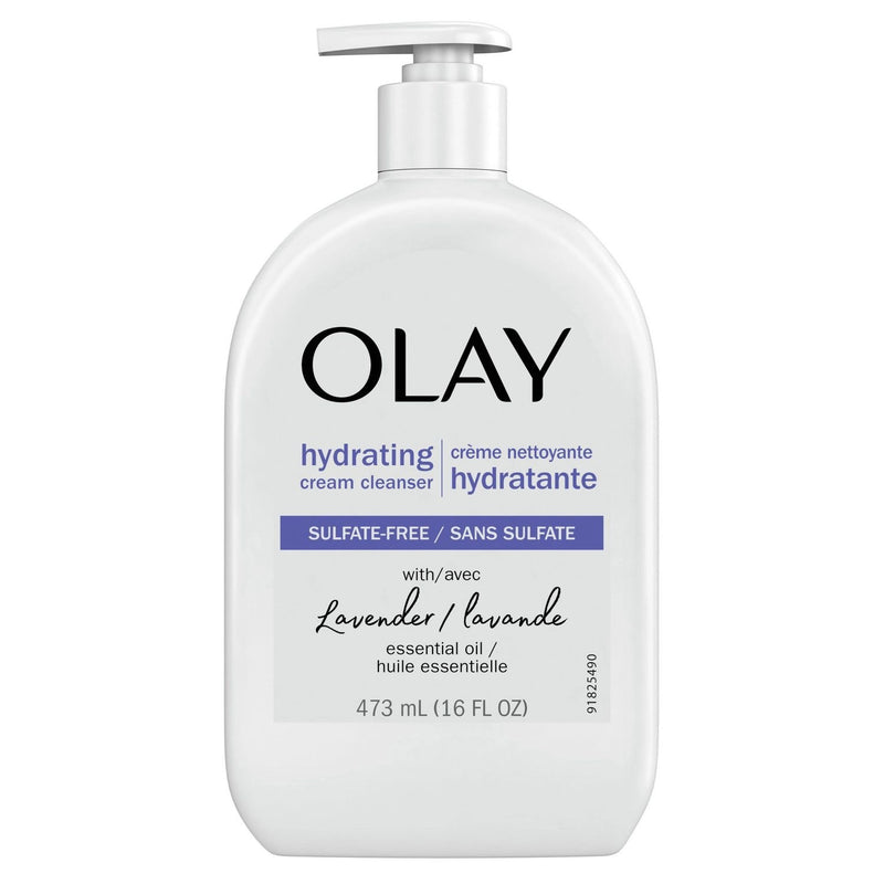 Olay Olay Cream Cleanser, Hydrating, Sulfate Free, Lavender 16 Fl Oz Facial Cleansers