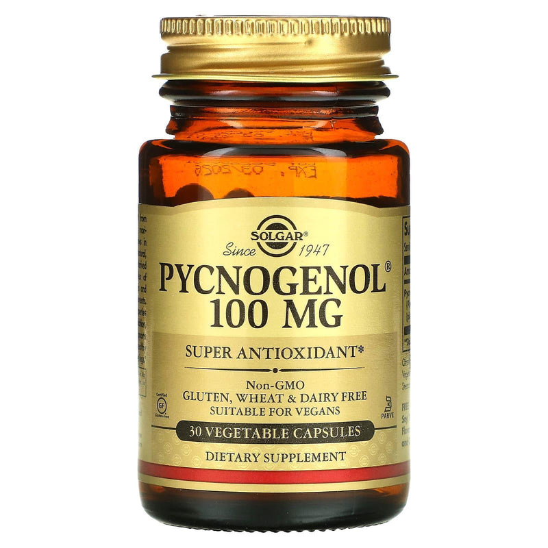 Solgar Solgar Pycnogenol, 100 Mg, 30 Vegetable Capsules Vitamins & Supplements