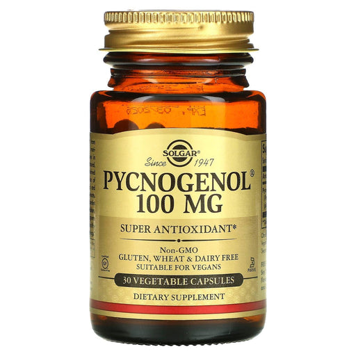 Solgar Solgar Pycnogenol, 100 Mg, 30 Vegetable Capsules Vitamins & Supplements