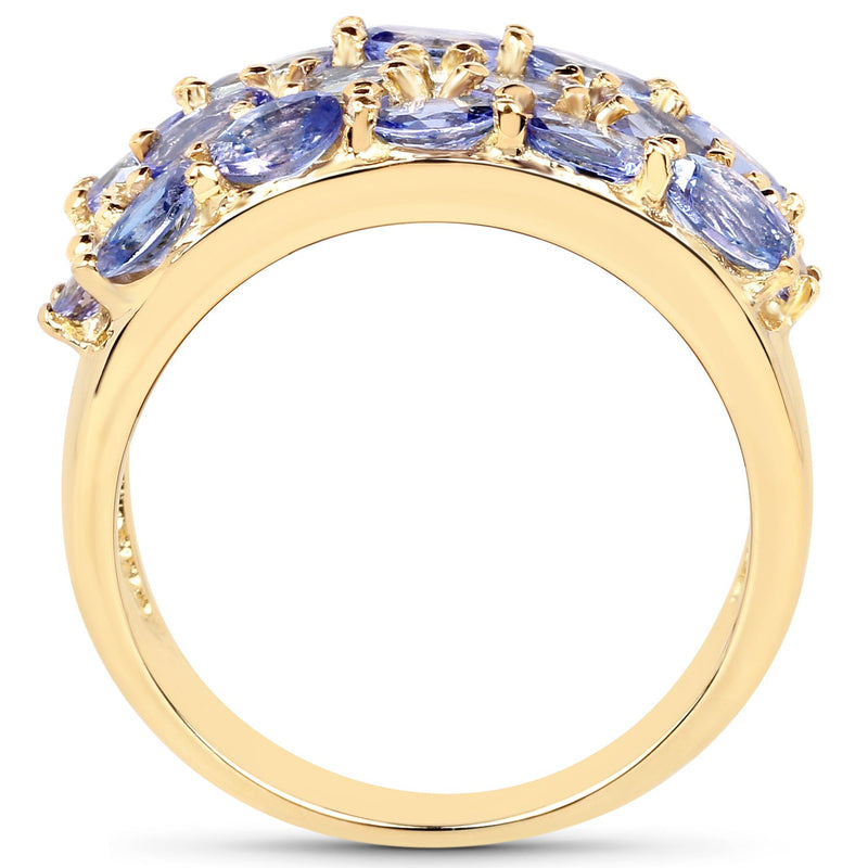 Bids.com 2.72 Carat Genuine Tanzanite .925 Sterling Silver Ring Rings