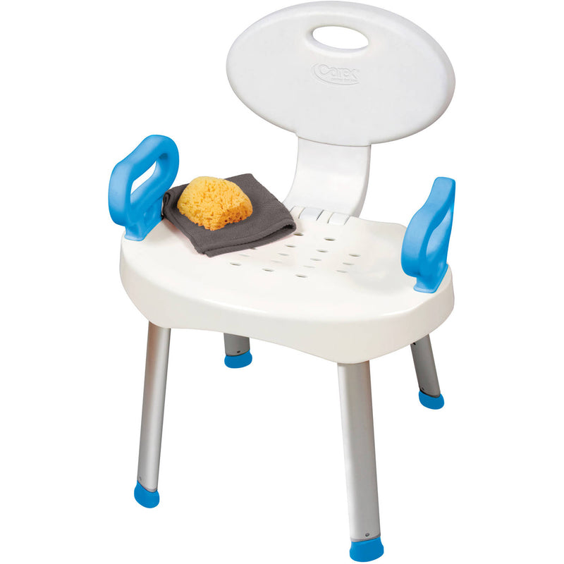 Carex Carex Health Brands E-Z Bath and Shower Seat with Handles - Tool-Free Assembly Mobility & Accessibility