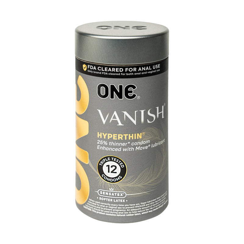 ONE ONE Vanish Hyperthin Lubricated Latex Condoms Condoms Dim Gray