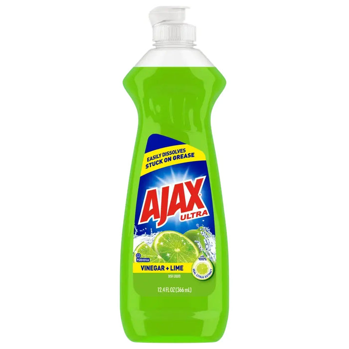 Ajax Dish Wash Liquid Vinegar Plus Lime Green 12.4 Oz - Case - 20 Units