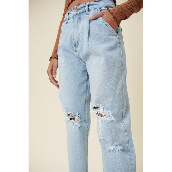 Distressed Slouchy Jeans