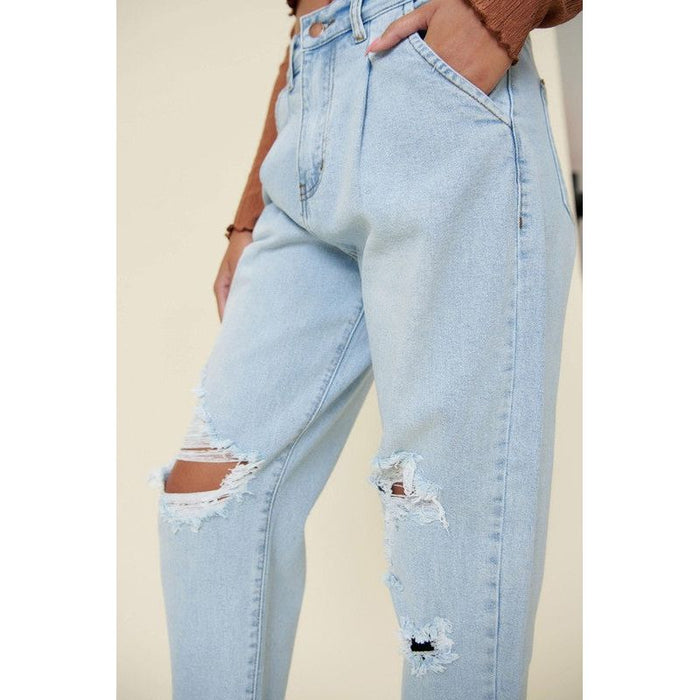 Distressed Slouchy Jeans