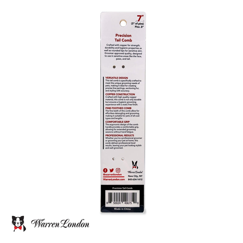 Warren London Precision Pet Comb Pet Combs & Brushes