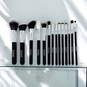 Sydoni Skincare and Beauty 15 PIECE PROFESSIONAL MAKEUP BRUSH SET with TRAVEL BRUSH HOLDER Makeup Brushes