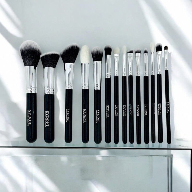 Sydoni Skincare and Beauty 15 PIECE PROFESSIONAL MAKEUP BRUSH SET with TRAVEL BRUSH HOLDER Makeup Brushes