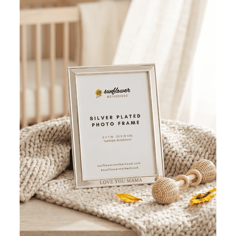 Sunflower Motherhood Love You Mama Picture Frame Photo Frame Light Gray