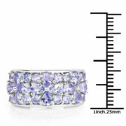 Bids.com 2.52 Carat Genuine Tanzanite .925 Sterling Silver Ring Rings