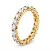 Bids.com 14K Yellow Gold 2.00 Cttw Shared Prong Set Round Cut Diamond Eternity Band (J-K Color, VS1-VS2 Clarity) - Ring Size 6.75 Rings