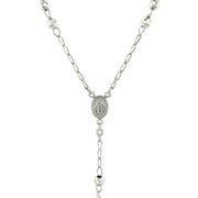 Bids.com Rosary Chain and Large Bead Necklace in Sterling Silver Necklaces