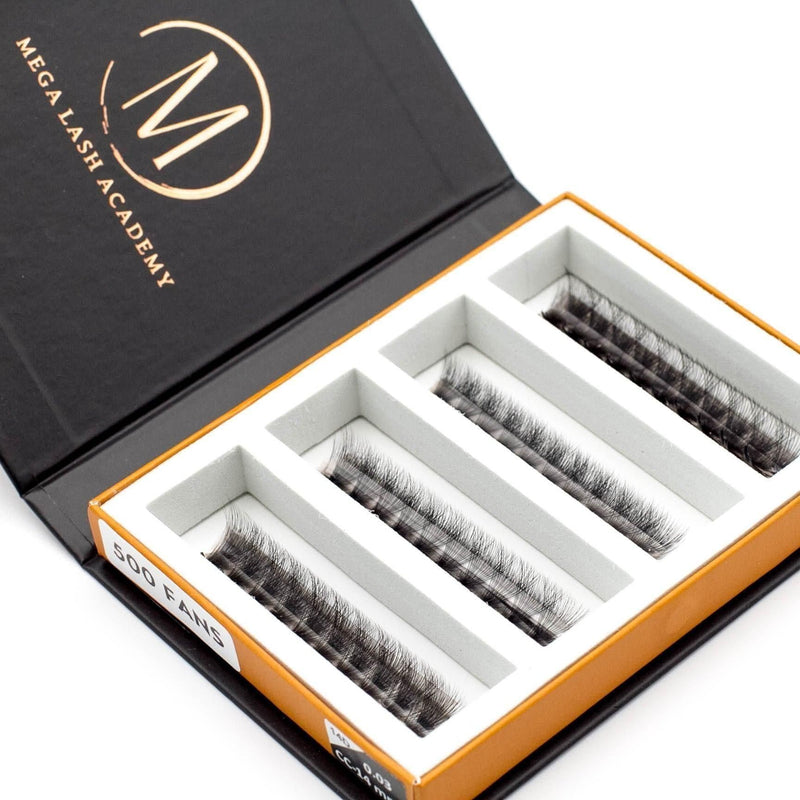 Mega Lash Academy 14D Mix Rapid Promade Fans® - 500 Fans Promade Fans