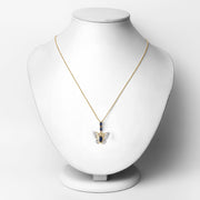 Bids.com 0.92 Carat Genuine Blue Sapphire and White Zircon .925 Sterling Silver Pendant Pendants