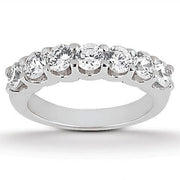 Bids.com 14k White Gold Diamond Scalloped Shared U Prong Setting Wedding Ring Band Rings