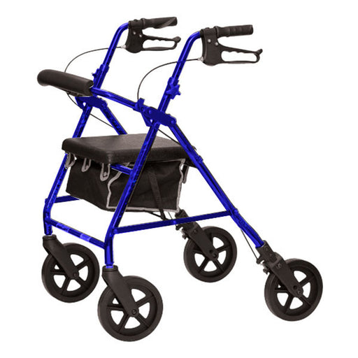 Probasics Probasics Deluxe Aluminum Rollator With 8-inch Wheels, Blue Walkers