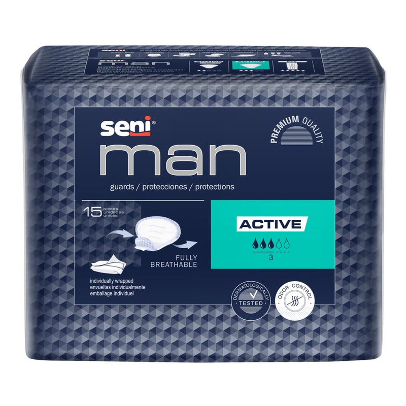 Seni Seni Man Active Bladder Control Pad Moderate Absorbency 8-9/10 X 10-3/5 Inch Personal Care