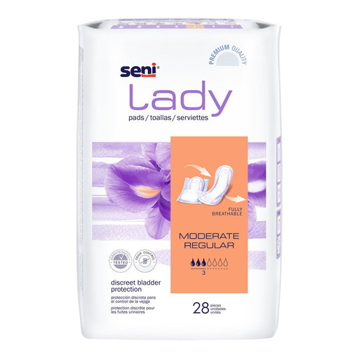 Seni Seni Lady Moderate Female Incontinent Pad Regular Length 10" L S-3P28-PS1 Incontinence Aids