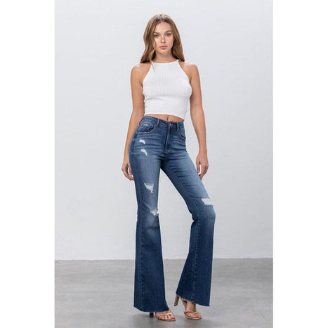 Mid Rise Flare Jeans